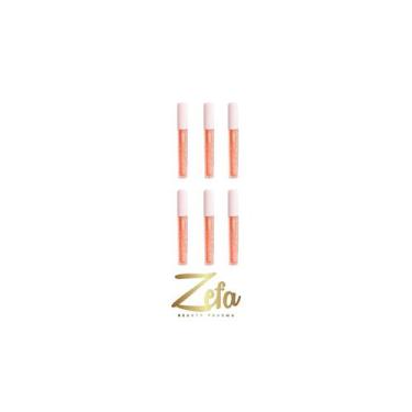 Imagem de Kit 06 Lip Oil Hidratante Labial Pêssego 5,5ml - Dapop