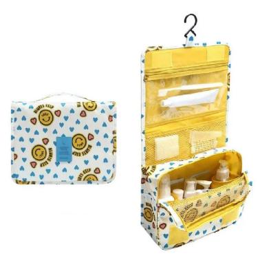 Imagem de Frasqueira Necessaire Bolsa De Viagem Cabide Organizador Cosmeticos Maquiagem Maleta Com Gancho Academia