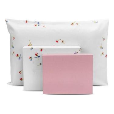 Imagem de Lençol Solteiro 3pçs Elástico Estampado Percal 180 Fios 2025 - Bem Me 