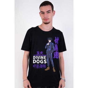 Imagem de Camiseta Jujutsu Kaisen Fushiguro Megumi Divine Dogs - Piticas, M, Pre