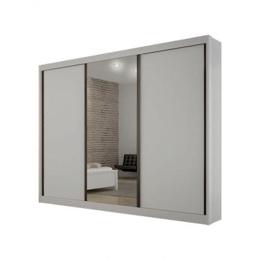 Imagem de Guarda Roupa San Marino Premium 3 Portas 4 Gavetas C/espelho Leifer Branco