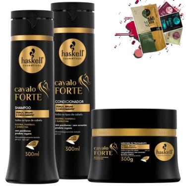 Imagem de Kit Haskell Cavalo Forte Shampoo Condicionador Mascara 300g