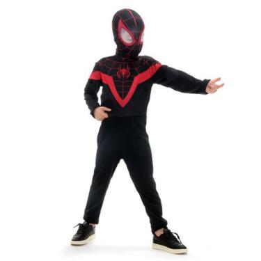 Imagem de Fantasinha Homem Aranha Preto Infantil C/ Máscara Original - Abrakadab