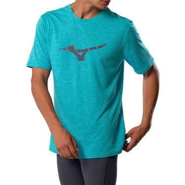 Imagem de Camiseta de Corrida Mizuno Core Runbird Masculina G Azul-Masculino