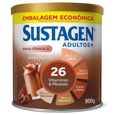 Imagem de Complemento Alimentar Sustagen Adultos+ Sabor Chocolate Lata 900g