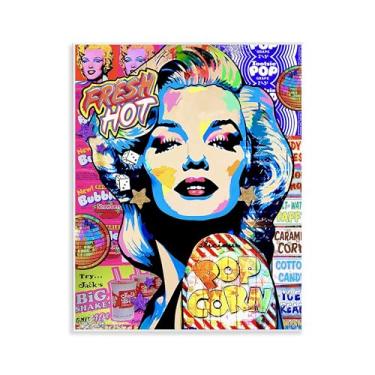 Imagem de Stupell Industries Arte de placa de parede estilo pop Marilyn Candy, design de Jess Stempel, 35 x 28 cm