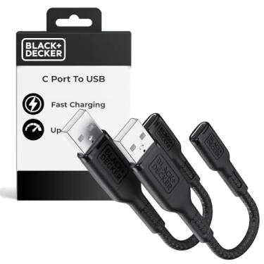 Imagem de BLACK+DECKER Adaptador USB C para USB [pacote com 2], cabo OTG tipo C fêmea para USBA macho OTG adaptador USBA para USBC compatível com MacBook Pro/Air, iPhone 16/15, Samsung Galaxy S24/S23/S22, preto