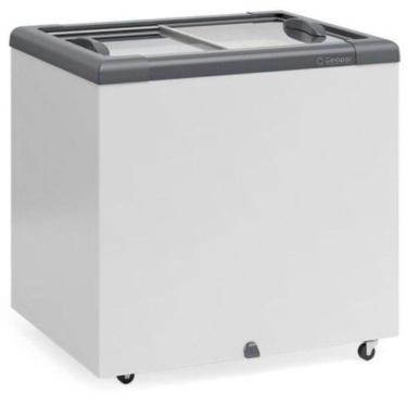 Imagem de Freezer Plano Vidro Reto Deslizante Com Led Ghd200l Gelopar Expositor 210 Litros Cinza 110v