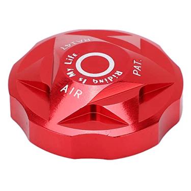 Imagem de Garfo de Suspensão de Bicicleta, Tampa da Câmara de Ar, Tampa da Válvula de Gás, Proteção de Liga de Alumínio para Mountain Bike (Vermelho)