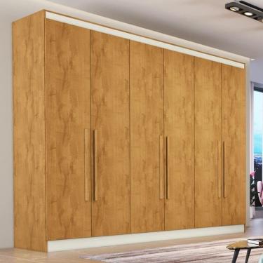 Imagem de Guarda Roupa Casal 6 Portas 4 Gavetas Oslo-peroba Made Marcs