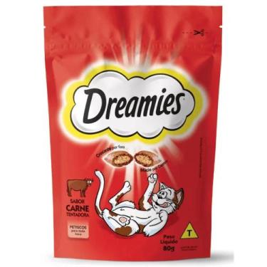 Imagem de Petisco Dreamies Carne Para Gatos Adultos 80g - MARS