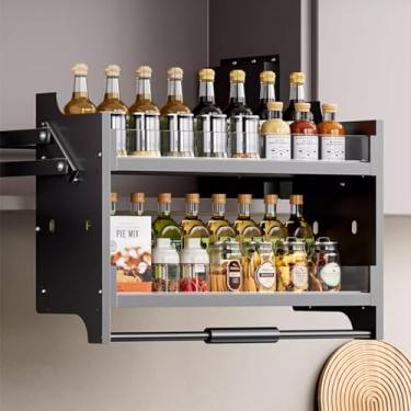 Imagem de Organizador de prateleira de armário para cozinha, bar, café, armazenamento Noir, tamanho 450, economia de espaço, sistema de prateleiras de armário de cozinha