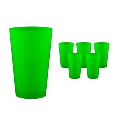 Imagem de Kit 6 Copos Cancun Verde Neon 320Ml Plástico Premium - Bb Store