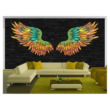 Imagem de Papel De Parede 3D Arte Asas Selfie Insta Cores 3,5M Tra438 - Você Dec