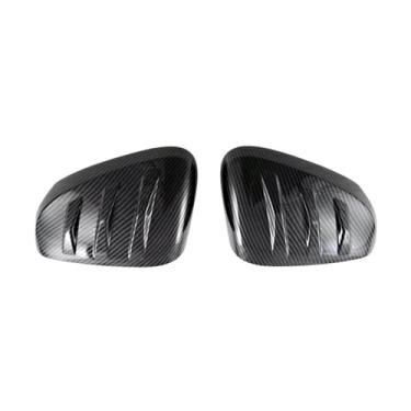 Imagem de Capa de espelho retrovisor de carro estilo fibra de carbono compatível com acessórios de carro Chevrolet Trax 2023+