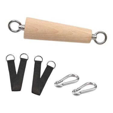 Imagem de Colaxi Barra de tração com alças e fivelas para puxada lateral, ideal para exercícios com kettlebell, 17cmx5.5cm