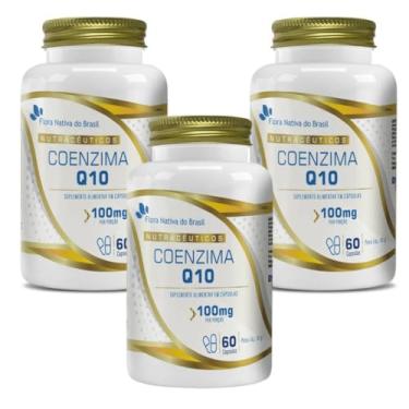 Imagem de 3x COQ-10 Coenzima Q10 100% Pura (Ubiquinona) 60 Caps Flora Nativa do Brasil