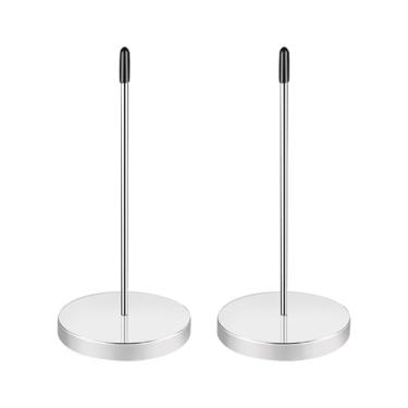 Imagem de 2 peças de porta-recibos de aço inoxidável e esfaqueador de ingressos, ponta de recibo para restaurante/escritório/casa, garfo de notas e eixo de cheque