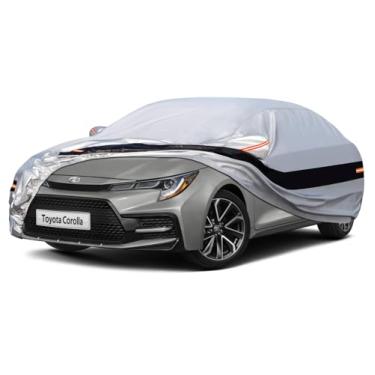 Imagem de Holthly Capa de carro de 10 camadas personalizada para Toyota Corolla Sedan (2000-2024) à prova d'água para todos os climas para automóveis, cobertura completa para uso externo, proteção contra chuva