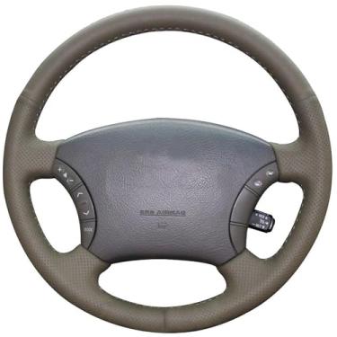 Imagem de Loncky Capa de volante de couro para Toyota 4Runner 2003-2009 / Tacoma 2005-2011 /Tundra 2003-2006 /Sienna 2004-2010/Highlander 2004-2007 /Sequoia 2003-2007/Camry 2004-2007 05 20 06 /Land Cruiser 2003