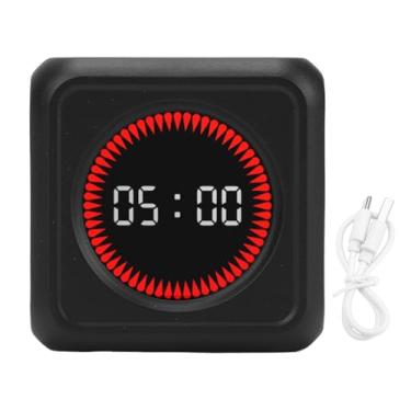 Imagem de Bewinner Temporizador de Produtividade Flip Gravity Sensor Cube Timer Countdown & Countup, Visual Timers 5/10/25/50 Min Presets, para TDAH Trabalho Aprendizagem Cozinha Cozinha (Preta)