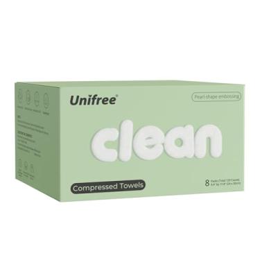 Imagem de Unifree Toalhas comprimidas, tabletes, toalhas de rosto macias e descartáveis, portáteis e embaladas individualmente para viagens, academia, casa, jogos, etc