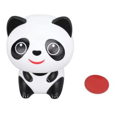 Imagem de Estatueta de panda acenando movida a energia solar, ornamento de panda sorridente em ABS, solar para decoração de casa