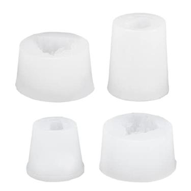 Imagem de aqxreight 4 Peças Moldes de Silicone Formas de Pedra Ornamental Resina Epóxi Cola Gota Moldes de DecoraçãO Faça você Mesmo O Elástico Macio Resistente Ao é Silicone de e de Temperatura