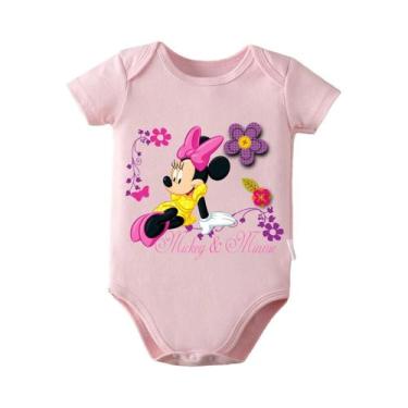 Imagem de Macacão De Bebê Mickey Mouse 100% Algodão Para Recém-Nascidos De 0 a 1