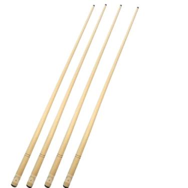 Imagem de 4 Tacos Sinuca Bar Snooker 1.45m Virolas Giz Azul Giz Branco taco de sinuca(goiabão)