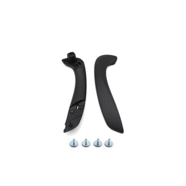 Imagem de Kit de maçaneta da porta dianteira esquerda direita do interior do carro preto carbono compatível com Renault Megane 3 MK3 Fluence 2008 2009 2010 2011-2016 809540001R 809600007R(Black Right Kit)