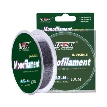 Imagem de Linha De Pesca Fluorocarbono Super Forte Invisível 100m 300m 500m Com 