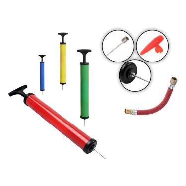 Imagem de Bomba Inflar Bola Futebol Vôlei Boia Portátil 60Psi Completa