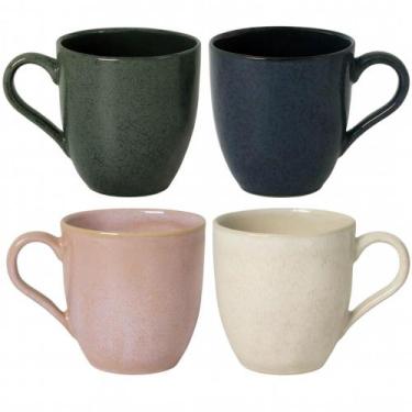 Imagem de Jogo 4 Canecas de Chá Porto Brasil 273ml Cerâmica Stoneware Xícaras Co