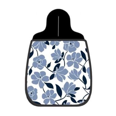 Imagem de Lixeira De Carro Organizador Lixinhocar Floral Azul e Branco 5