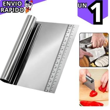 Imagem de Espatula Tubular Inox com Medidor Raspador Cortador - MG UTILIDADES