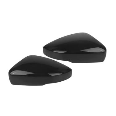 Imagem de Capa de espelho lateral cinza/preto brilhante compatível com VW Polo 6R 6C 2009 2010 2011 2012 2013 2014 2015 2016 2017 2018/Tampa de espelho retrovisor dos Estados Unidos(2pcs Glossy Black)