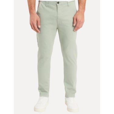 Imagem de Calça Aramis Masculina Chino Sarja Classica Button Verde Claro-Masculino
