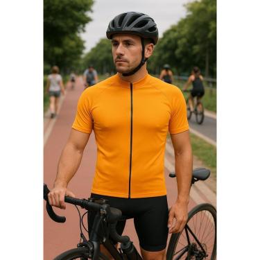 Imagem de Camiseta Masculina Ciclismo MTB Manga Curta Dry Performance Lisa Bike-Masculino