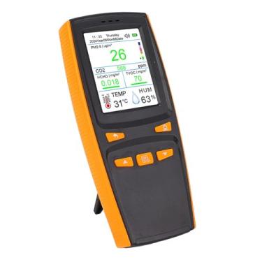 Imagem de aqxreight Testador de Qualidade Portátil Detector Portátil de Umidade e Temperatura PM2.5 CO2 Com Download de Dados Função de Dados do Detector Histórico Em Seu Formato Detalhando o