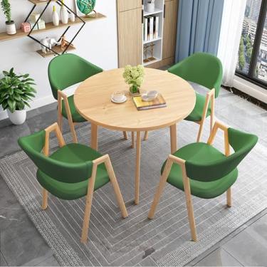 Imagem de Mesa de clube de recepção de escritório, mesa de negociação e conjunto de cadeira, conjunto de mesa de jantar redonda, pequenas mesas de sala de conferências, conjunto de mesa de jantar de cozinha de