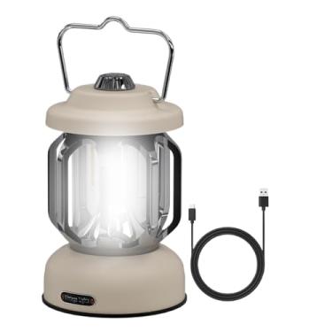 Imagem de Lanterna De Acampamento Recarregável - Luz Retro LED Recarregável Por USB | Lanterna A Bateria | Para Caminhadas Mochilagem Viagem Sobrevivência Interior Casa Praia Festival Apagões Emergência