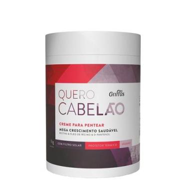 Imagem de Creme para Pentear Mega Crescimento Saudável Quero Cabelão Griffus 1Kg