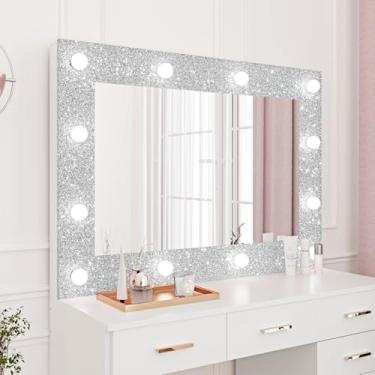 Imagem de EPPKILY Papel de parede com glitter prata descasque e cole papel de contato com glitter autoadesivo removível papel de parede prateado com glitter para armários gavetas quarto paredes bancadas