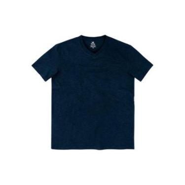Imagem de Camiseta Básica Flamê Com Decote V Masculina-Masculino
