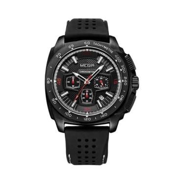 Imagem de Relógio Esportivo Cronógrafo Masculino Megir Com Movimento De Quartzo 