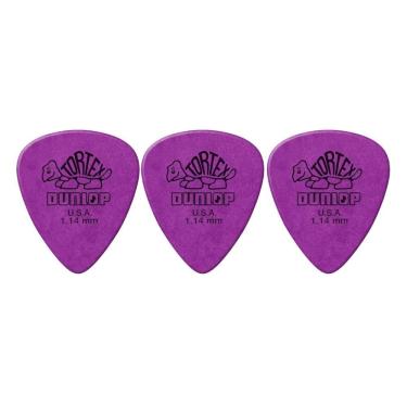 Imagem de Kit 3 Palheta Tortex Dunlop U.S.A Roxo 1.14Mm