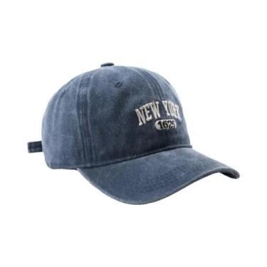 Imagem de Boné Snapback Unissex Vintage Lavado Com Bordado NEW YORK Ajustável E 