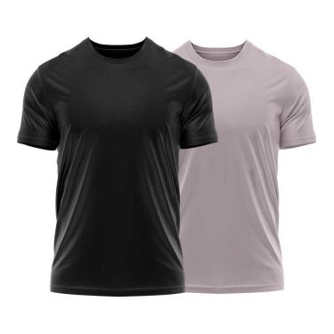 Imagem de Kit 2 Camisetas Dry Uv Masculina Blusa Camisa Fitness Academia Basica Lisa-Masculino