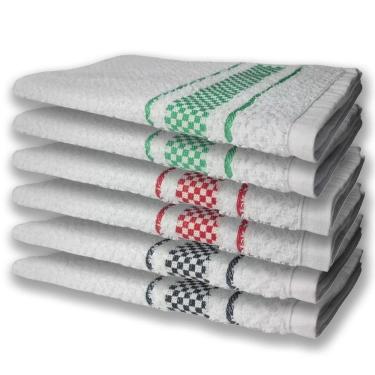 Imagem de 6 Panos De Prato Atoalhado Felpudo Premium Vd+vm+pr